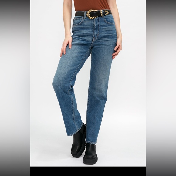 SLVRLAKE Women’s Mid Blue London Straight Jean, Size 26 - Picture 2 of 13